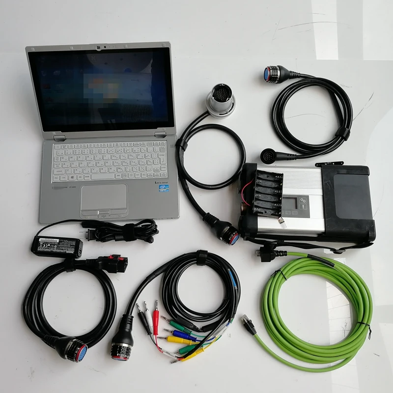 Laptop folosit CF-AX2 Tableta Mini 480GB Mini SSD V12/2020 Software-ul Cititor de Cod și Scanner MB Star C5 SD C5 Diagnoza Auto Instrumente 0