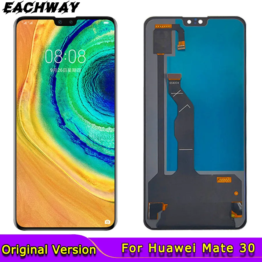 Negru Display LCD Pentru Huawei Mate 30 Touch Screen Digitizer Asamblare Nu Amprentă piese de schimb Pentru HUAWEI Mate 30 LCD 0