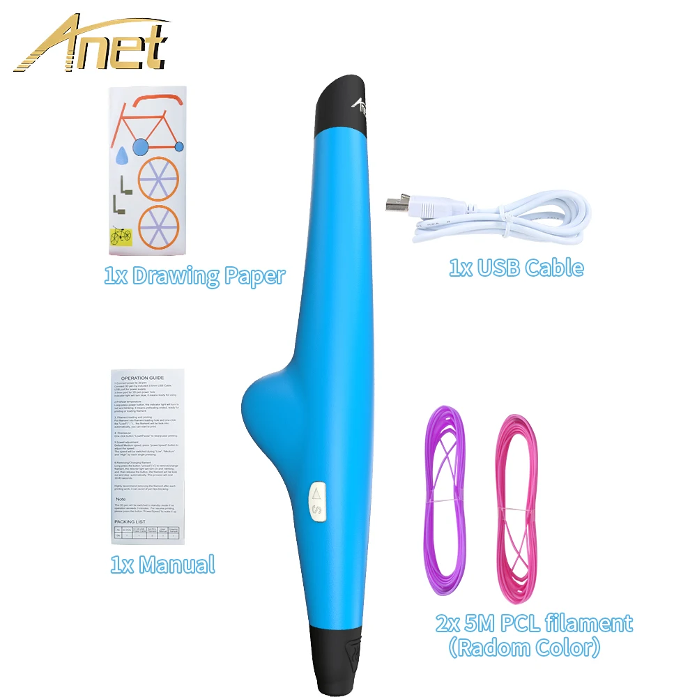 Noi VP05 Anet Pen 3D DIY Desen Stilou Cu PCL Filament Pentru copii Copii Cadou Temperatură Scăzută în condiții de Siguranță Pen 3D 0