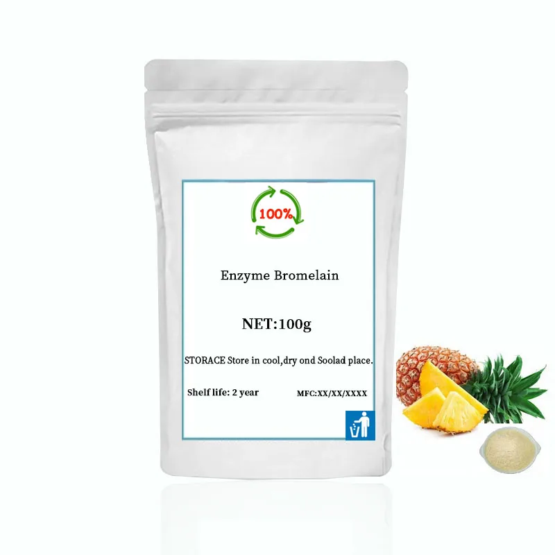 Organice Extractul de Ananas Bromelaina Enzimă Praf, 100.000 de activitate enzimatică,Albire Mai bună Absorbție a substanțelor Nutritive 0