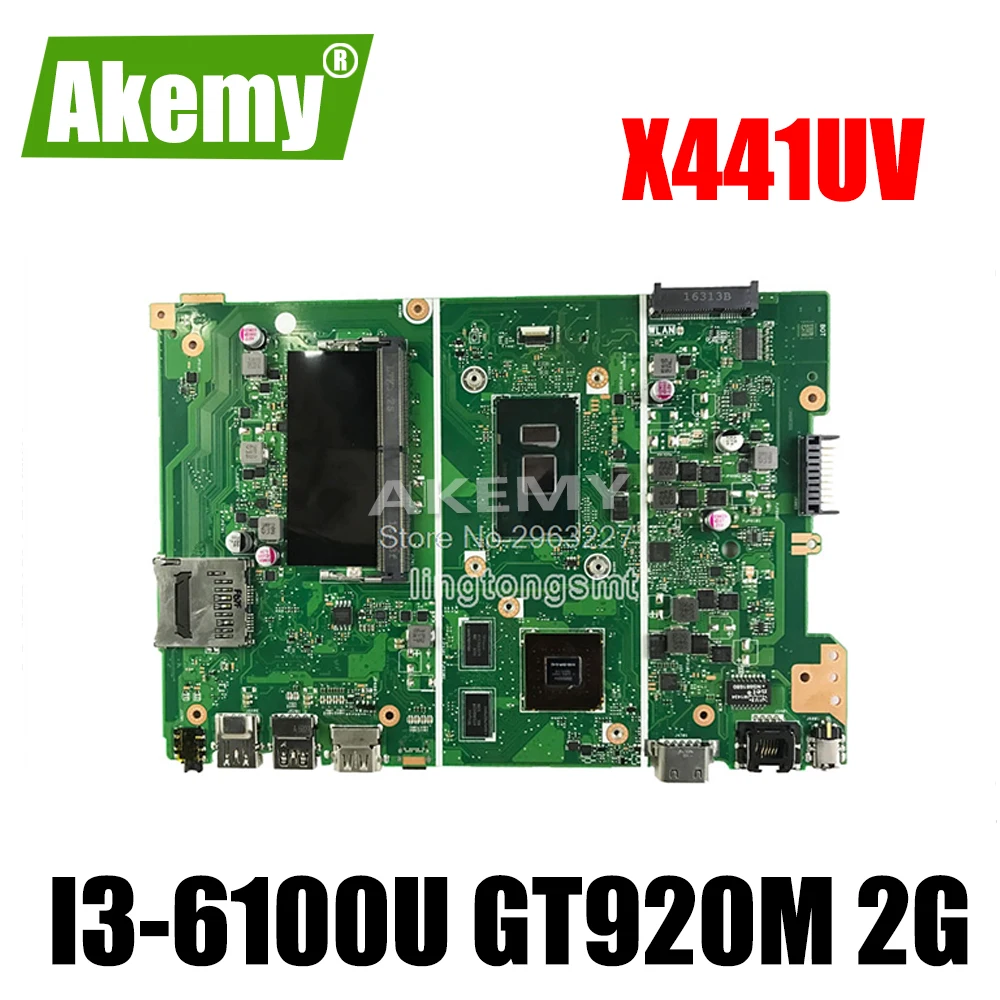 Original Pentru Asus X441UV Laptop Placa de baza X441U X441UV REV2.1 i3 6100U Procesor Grafic GT 920MX cu 2GB VRAM placa de baza 0