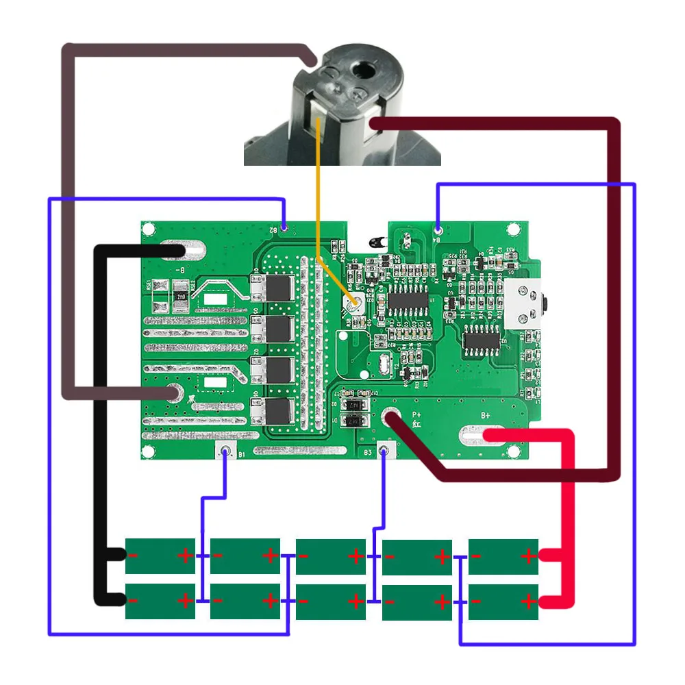 P108 10*18650 Li-ion cutie de Plastic de Protecție de Încărcare Circuit Board, PCB Cutie Pentru RYOBI 18V P103 P118 BPL-1815 1820G O+ 0