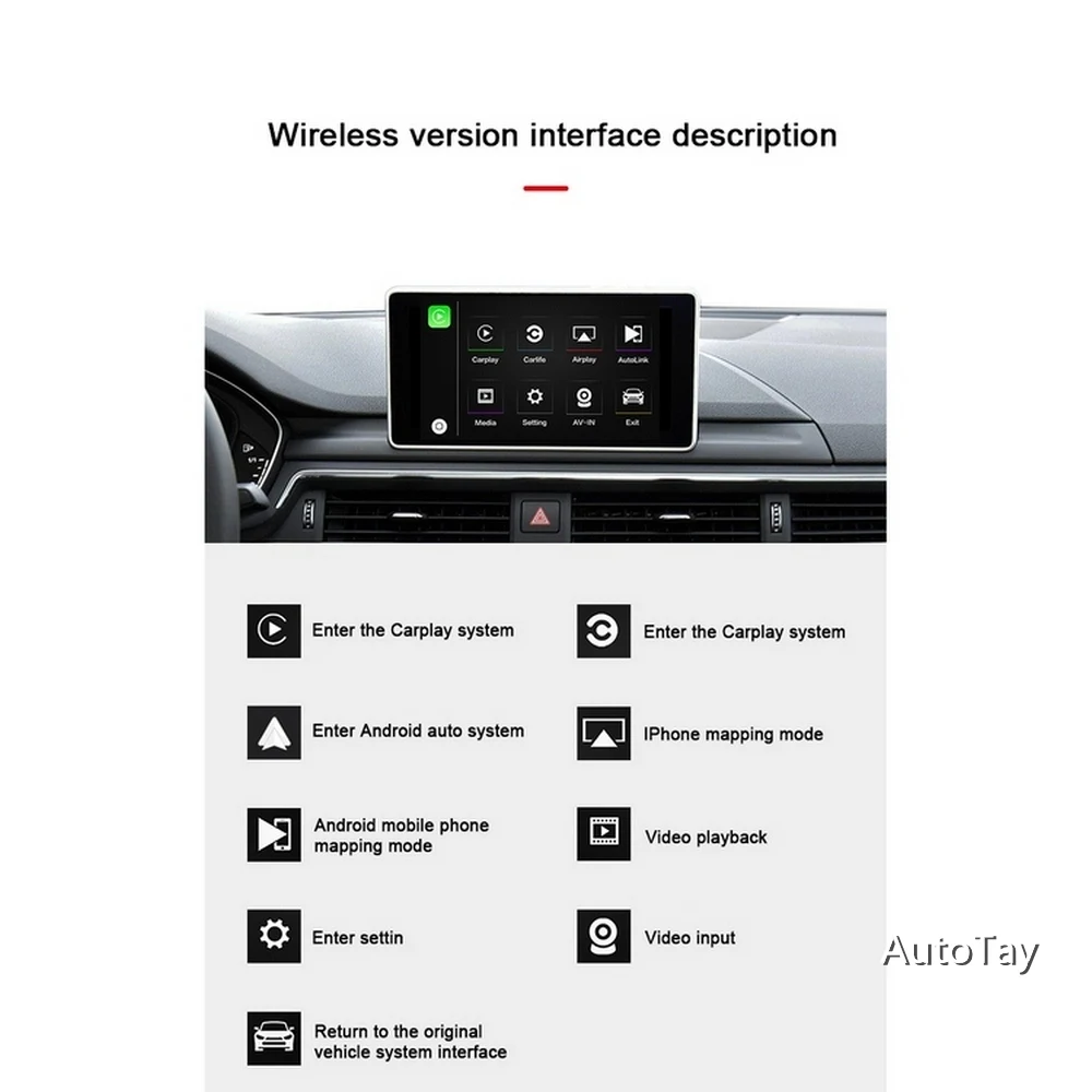 Pentru Lexus NX ES NE ESTE CT RX GS LS LX LC RC-2019 Multimedia Wireless Apple CarPlay si Android Auto Kit Retrofit 0