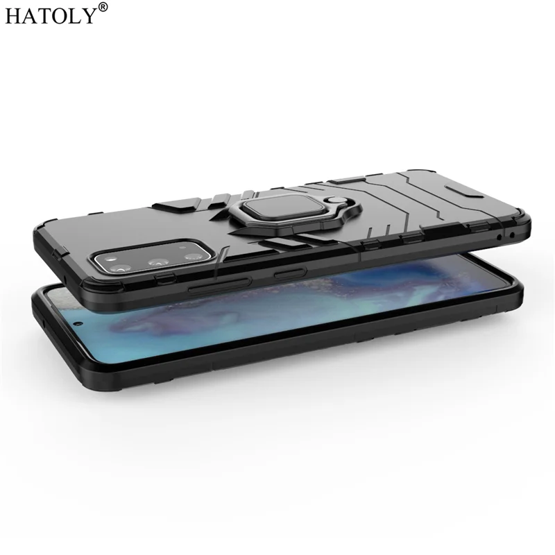 Pentru Samsung Galaxy S20 Plus Caz TPU Inel Magnetic Holder Telefon Bara Greu Armura Înapoi Caz Acoperire Pentru Samsung Galaxy S20 Plus 0