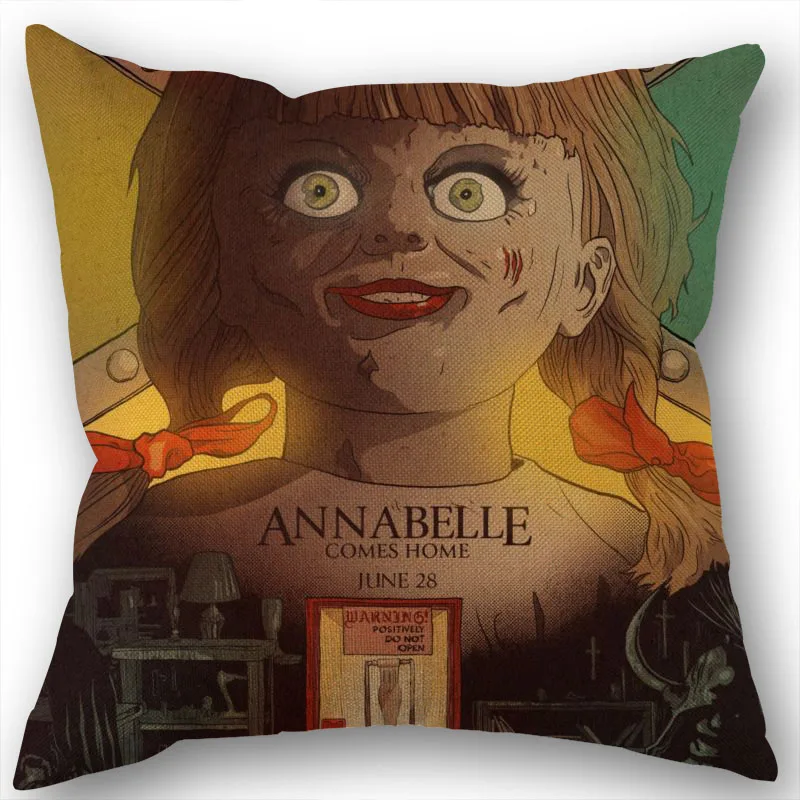 Personalizat Annabelle Lenjerie de pat din Bumbac Pătrat cu Fermoar Capacul Perna Pentru Familie Birou Personaliza Imaginea de 45*45cm DIY 0