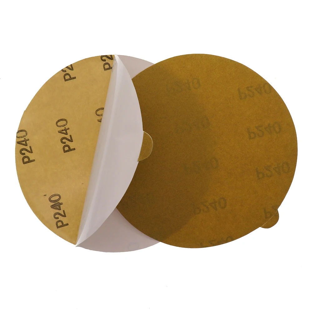 PSA/Adeziv de Aur Șmirghel - 6 inch 150mm Discurile abrazive de Oxid de Aluminiu de 60 la 1000 Crupe pentru Lustruirea & Slefuire 0