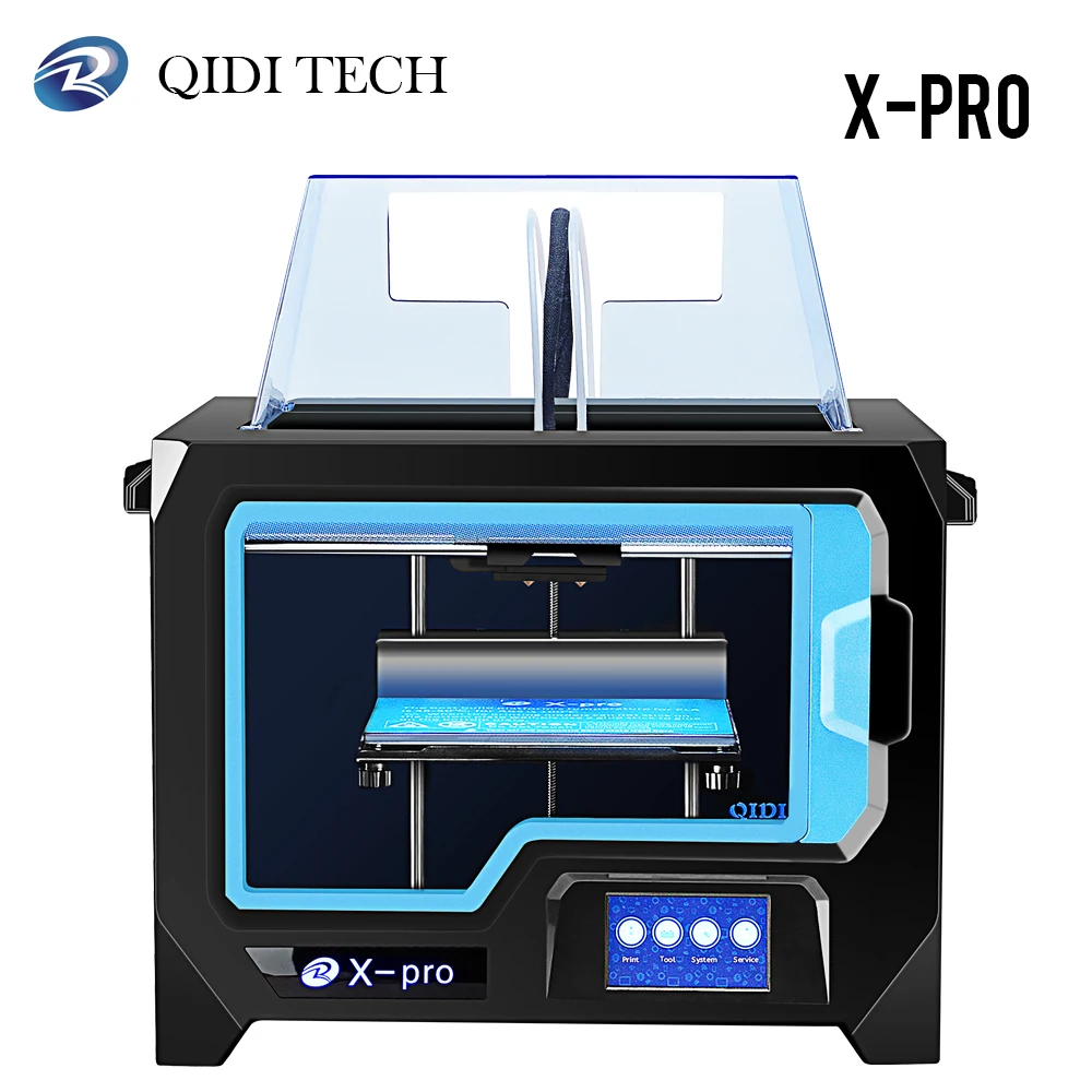 QIDI TECH X-Pro 3D Printer Dublu Extruder cu WiFi 4.3 Inch Touch Screen cu ABS,PLA,TPU 0