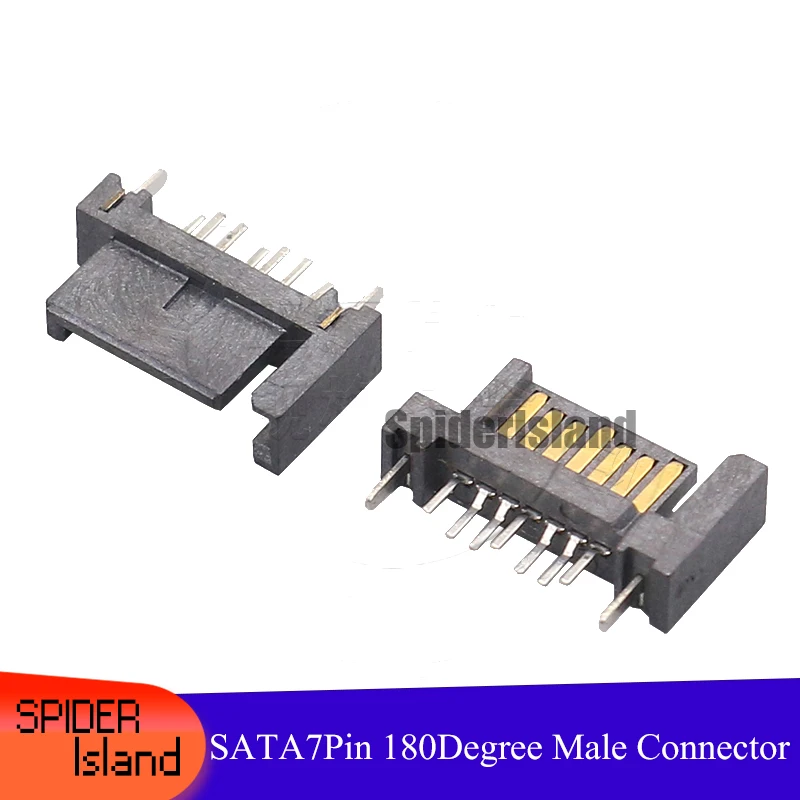SATA7P 7PIN Tip Masculin la 180 de Grade Direct cu Poziționarea Piciorului SATA conector de Interfață DIY PCB SATA soclu 0