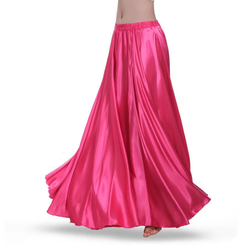 Satin Strălucitor Belly Dance Fusta pentru Femei Leagăn Mare Tigan spaniol de Flamenco Dancesuit Costume de Scenă Poarte Îmbrăcăminte de Performanță 0