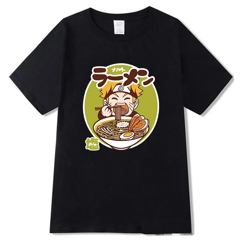 Vara Tricou Maneca Scurta Hip Hop Anime T-Shirt Naruto Ramen Topuri Tricou 0