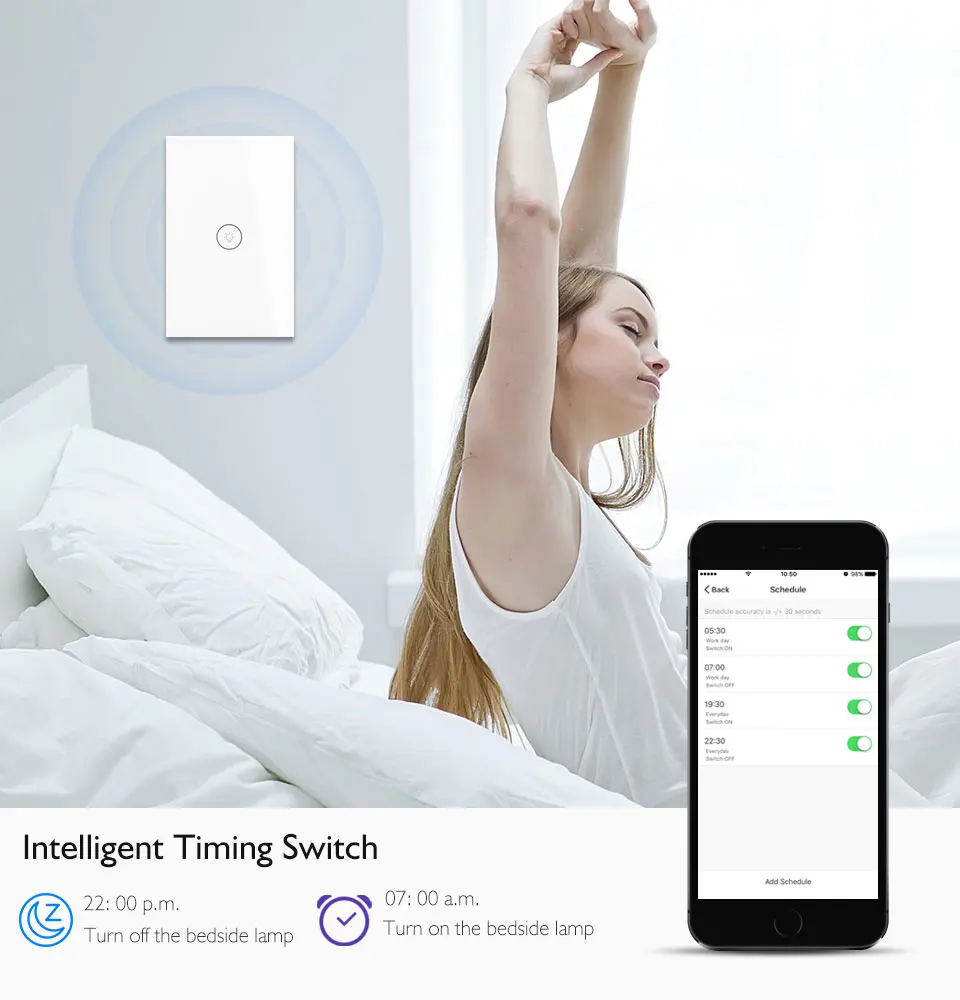 Wifi Inteligent Întrerupător Geam Ecran Touch Panel de Control Vocal Wireless Perete lucra cu Alexa Google Casa Tuya de viață inteligentă acasă 0