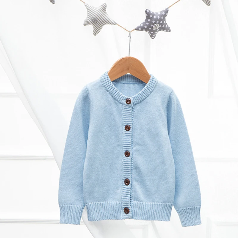 1-6 ani Copii Cardigane Pulovere Fete Băieți Tricotate Outerwear Jacket Toddler Strat de Bumbac New Baby Cardigan Culori pentru Copii Pulover 1