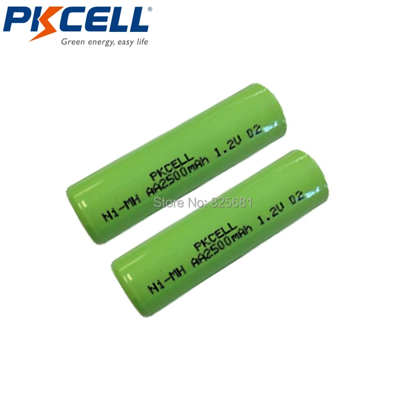 10buc PKCELL Baterii aa 2500mah 1.2 v Reîncărcabilă NIMH Baterie În Top Plat Non PCM Industriale PVC Ambalare 1