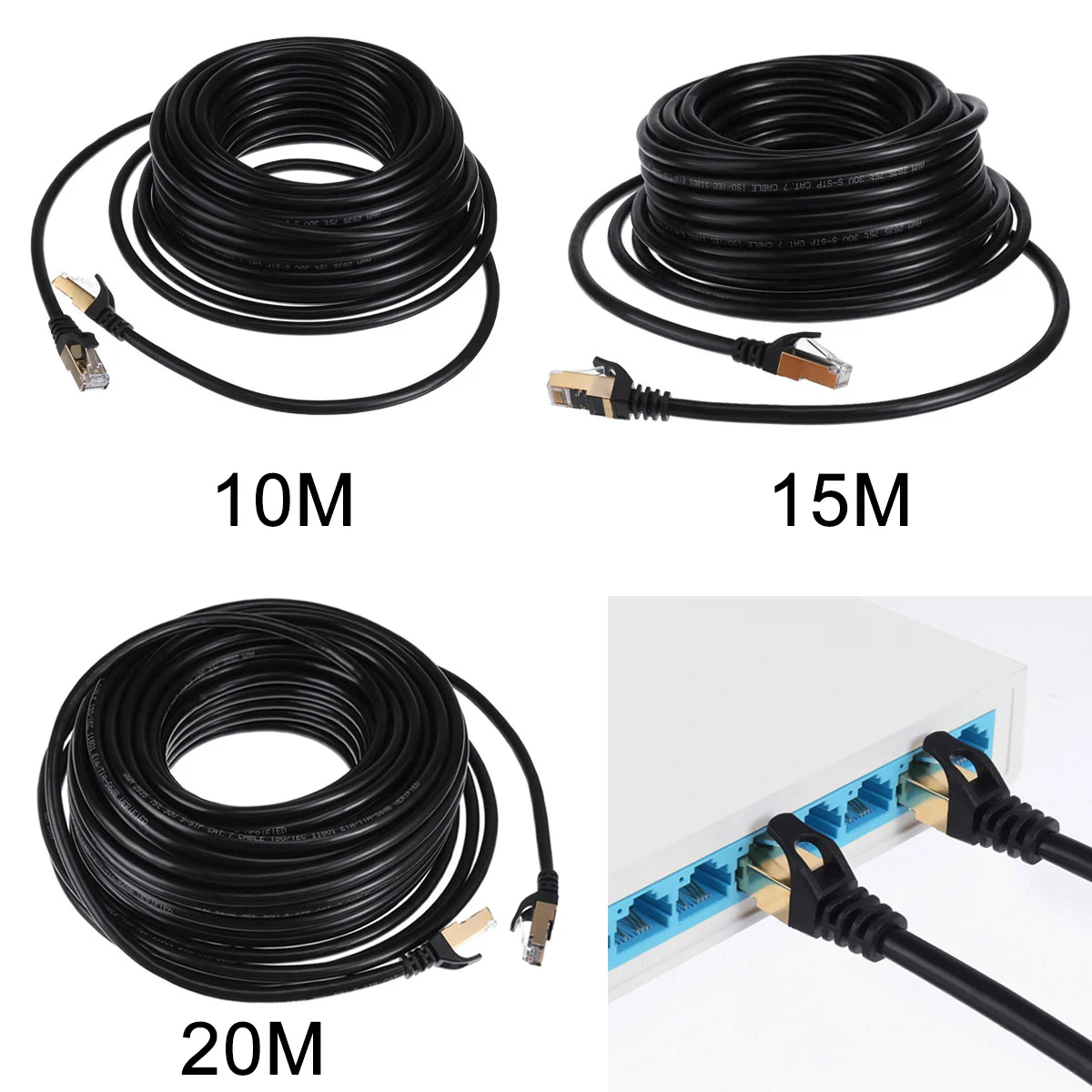 10m 15m 20m Cat7 Cablu Ethernet Cablu Patch UTP Cablu Lan RJ45 pentru Calculator,Rețele de Cabluri Cat6 Patch Cord Compatibil 1