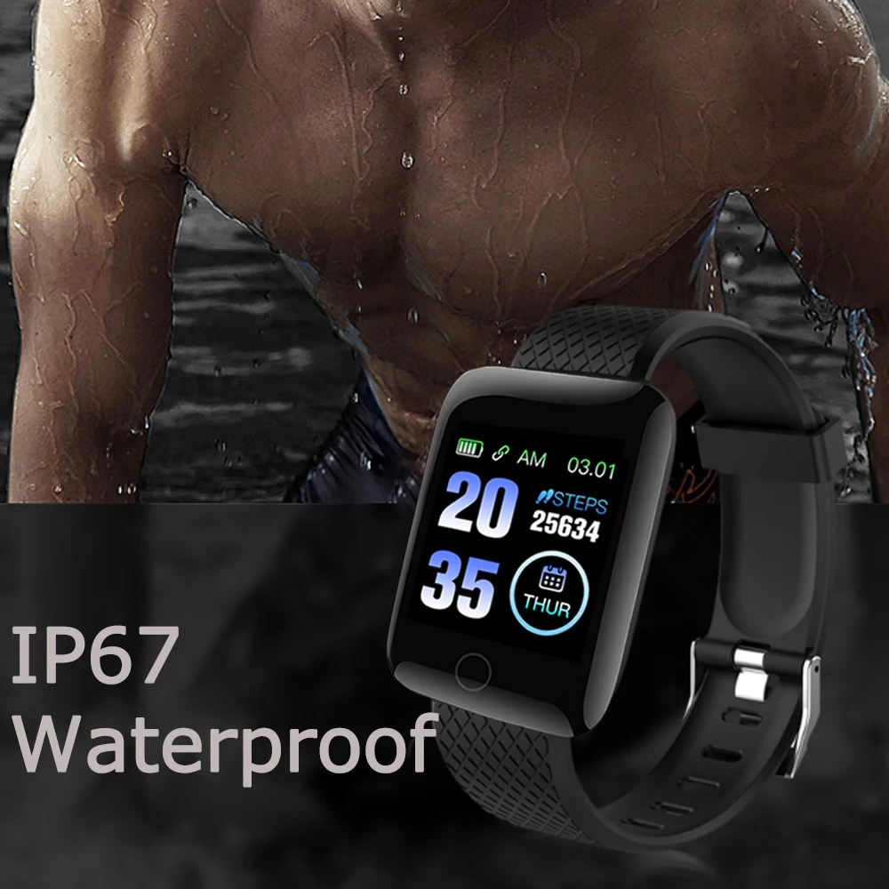 116 Plus Ceas Inteligent de Sănătate Bratara ceas Sport Tensiunii Arteriale Rata de Inima Pedometru Fitness Tracker Inteligent Brățară rezistent la apa 1