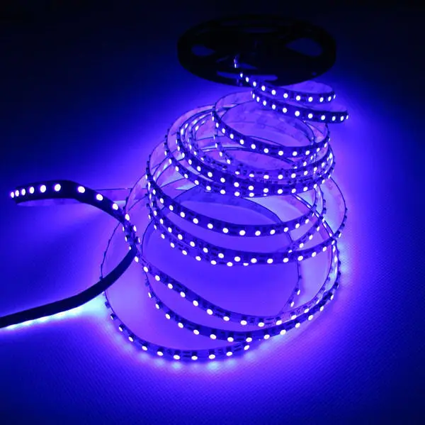 16.4 ft 5M UV Ultraviolete benzi cu led-uri 395nm 3528 SMD Violet 600 LED Flex Banda de Lumina Non Warterproof 12V 1