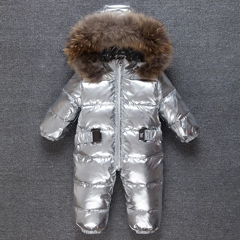 2021 Noi De Iarna De Argint Romper Copii Baby Boy Haine Groase 90% Alb Rață Jos Palton Copii Baby Boy Hanorac Fata În Jos Jacheta 1
