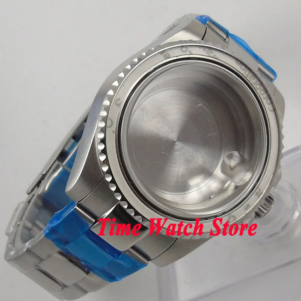 40mm caz ceas se Potrivesc ETA 2836 Miyota 8215 Dg 3804 mișcare 316L din oțel inoxidabil, sticlă de safir caz ceas cu bratara 116 1