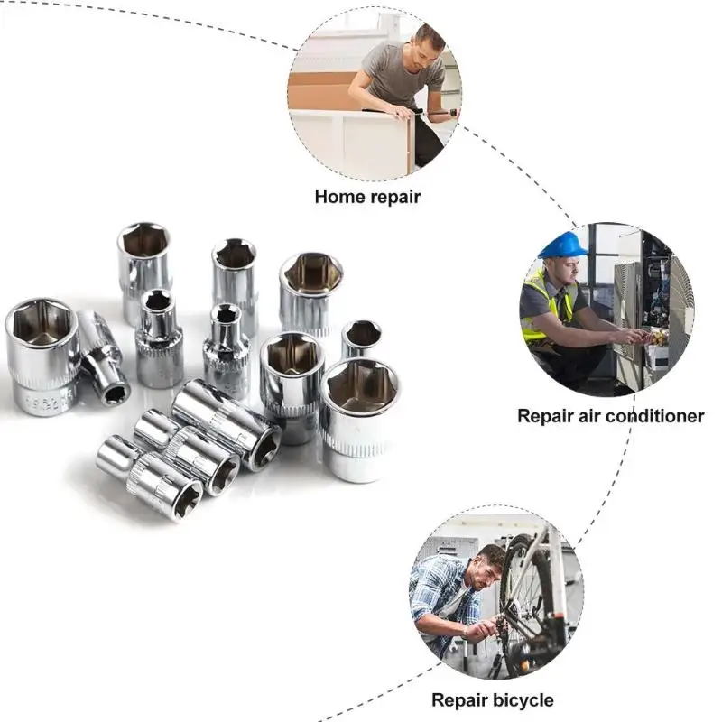 46pcs Socket Clichet Mașină de Reparații Instrument Cheie Set Cap Clichet Pawl Socket Spanner Șurubelnițe Profesionale de prelucrare a Metalelor Tool Kit 1