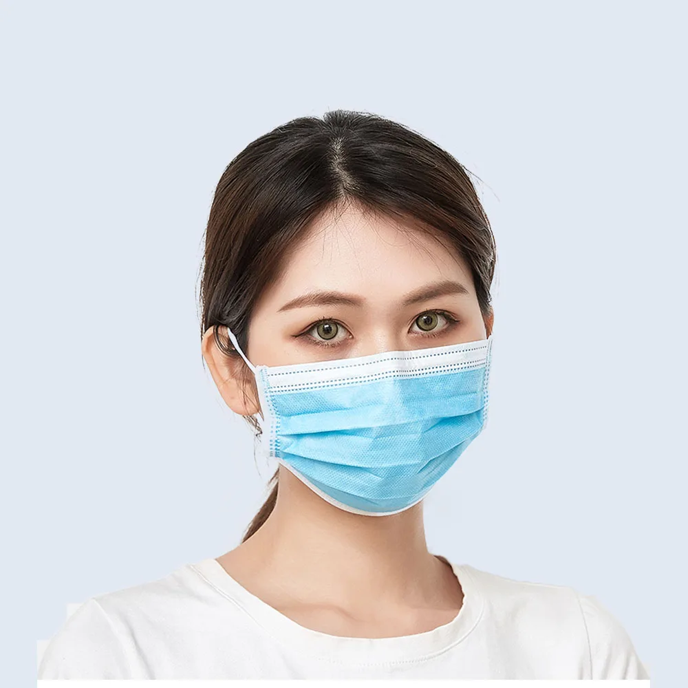 50Pcs Clema Masca de Unică folosință Nonwove 3 Straturi Straturi Mască cu Filtru gura mască filtru de siguranță Respirabil praf mască de Protecție 1