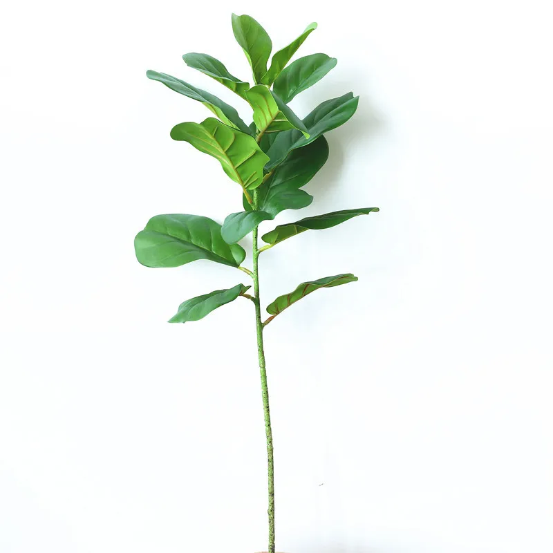 64-122cm Plastic Banyan Tree Frunze Mari Artificiale, Ramură de Copac Planta Verde rămâne Adevărat Fals Beneficiază de Frunze Pentru Petrecere Acasă Decor 1