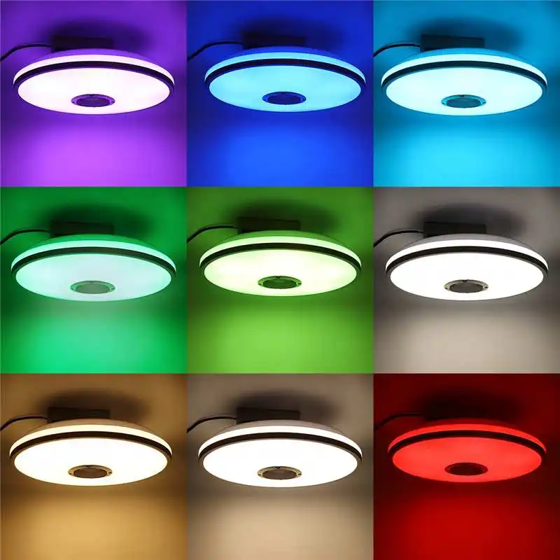 72W Moderne RGB LED Lumina Plafon 220V/85-220V iluminat Acasă APP bluetooth de Muzică Ușoară Dormitor Lămpi Inteligente Lampa+Control de la Distanță 1