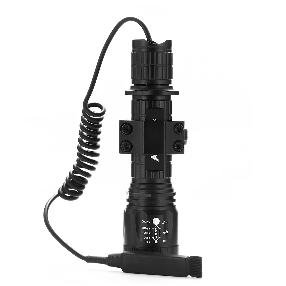 AloneFire TK400 XML L2 Lanternă Tactică 5-Modul de Felinar Portabil de Vânătoare Lanterna cu Telecomanda Comutator de Presiune Pistol de Montare 1