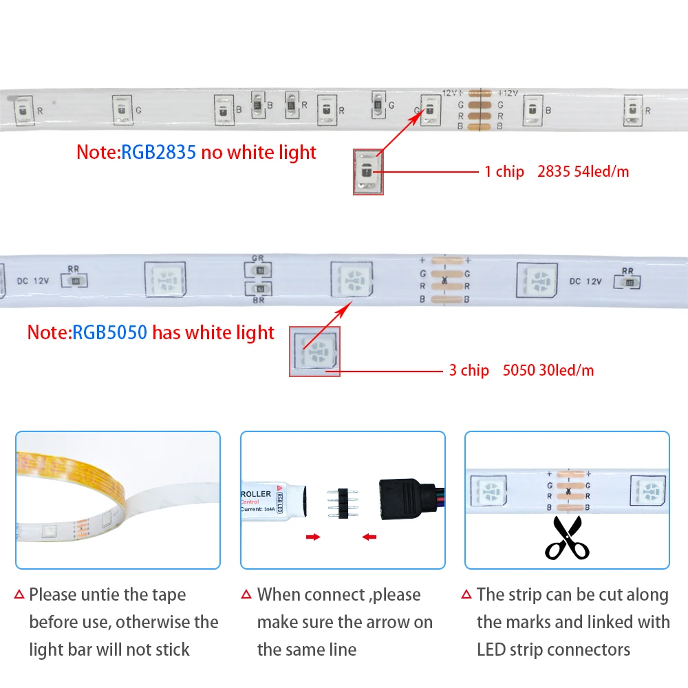 Benzi cu LED-uri Bluetooth wifi de Control Iuces Led RGB 5050 Impermeabil Flexibil Lampa de Bandă Panglică 5M 10M 15M 20M WiFi Lumini cu LED-uri 1