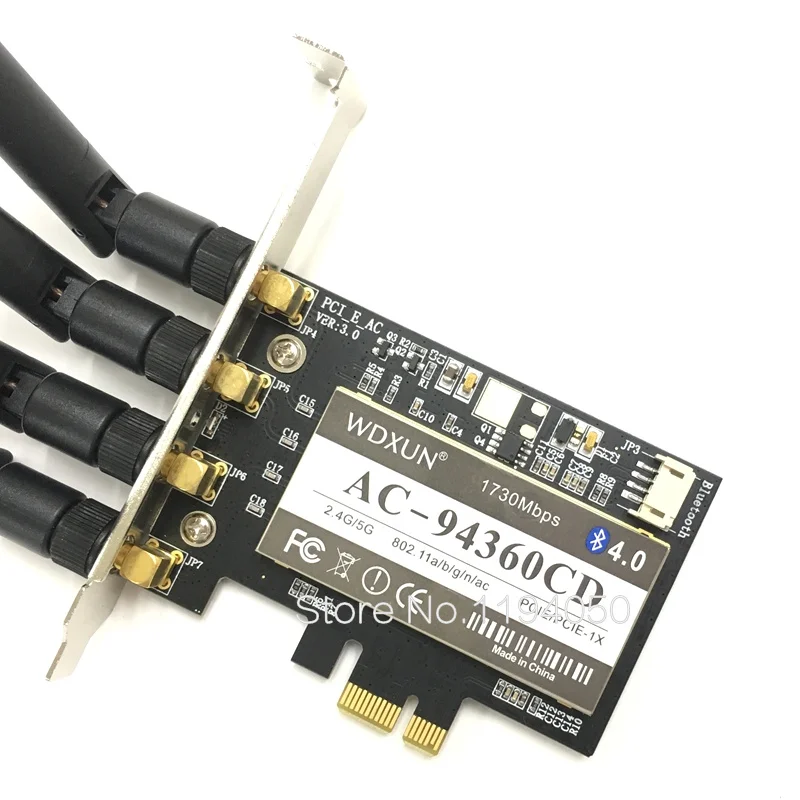 Broadcom BCM94360CD 1300Mbps Dual Band 2.4 G/5G 802.11 AC Desktop PCI-E placa Wireless PC-ul Wifi Adaptor Bluetooth 4.0 1