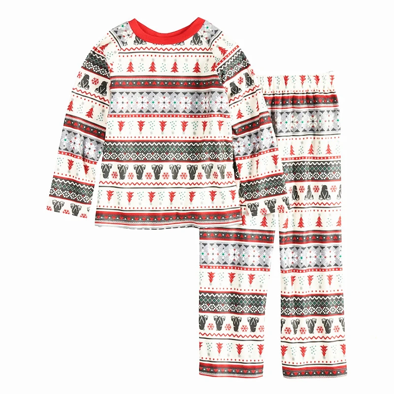 Bumbac, Pijamale Crăciun Urs Alb Copii Adulți Pijamale Pijamale Imprimate Homewear Familie Pijamale d88 1