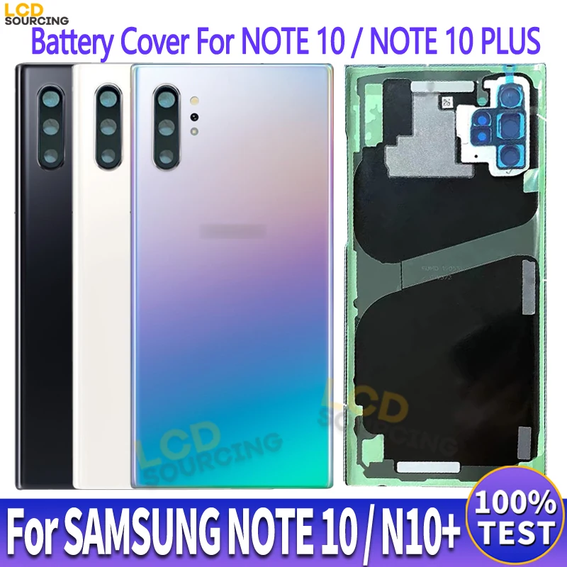 Capac baterie Pentru Samsung Nota 10 N970 Capacul Carcasei din Spate Caz Pentru Samsung Nota 10+ plus N975 Capacul din Spate Înlocui Parte Cheie / Obiectiv 1