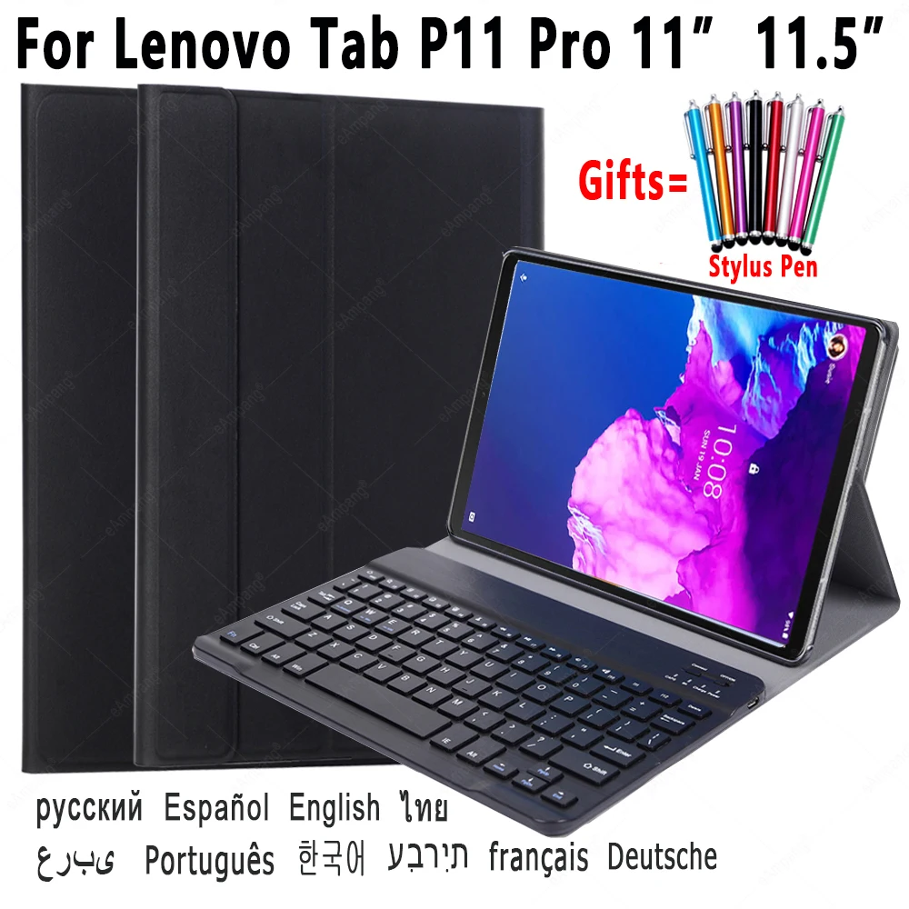 Caz de Tastatură Pentru Lenovo Tab P11 Pro 11 11.5 Tab-J606F Tab-XJ706F rusă, spaniolă, arabă, ebraică, coreeană Thai Portuguese Keyboard 1