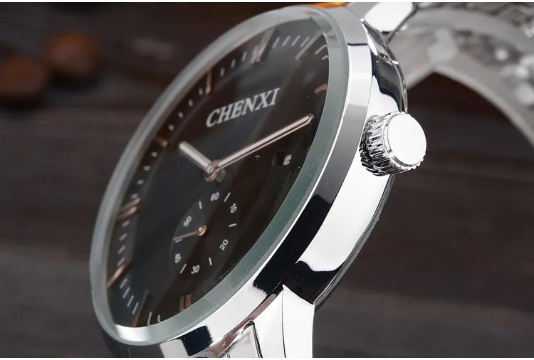 CHENXI Brand de Lux pentru Femei Ceasuri Quartz Data de Ceas din Oțel Inoxidabil Ceas Doamnelor Moda Casual Cuarț Ceas Ceas de mână pentru Femei 1