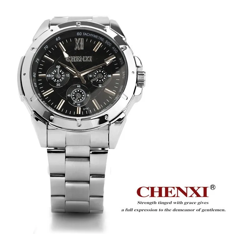 CHENXI Bărbați din Oțel Inoxidabil Trupa Ceasuri Bărbați Cuarț Ceas Bărbat de Lux Brand de Moda Ceas Ceasuri de mana Montre Homme xfcs 1