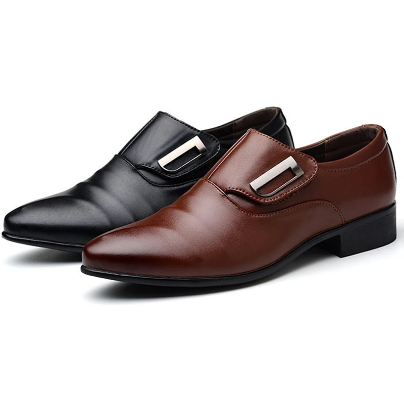 Clasic pentru Bărbați Pantofi Rochie de Moda Elegant Pantofi eleganți Bărbați Aluneca Pe Birou de Bază Pantofi Pentru Barbati Black 1