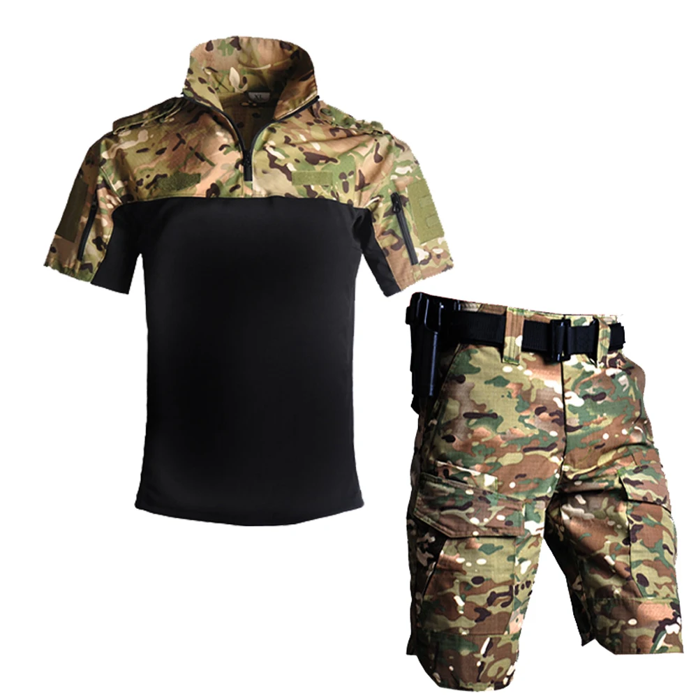 Costum de camuflaj Multicam CP Uniformă Militară Tactici Militare Airsoft Paintball Echipament de Vară în aer liber Tactice Tricou Set 1