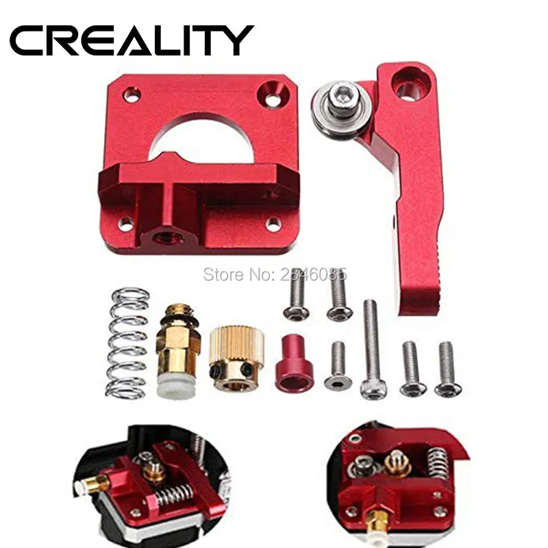 CREALITY 3D Red Metal MK8 Extrudare din Aliaj de Aluminiu Bloc Bowden Extruder 1,75 mm cu Incandescență Pentru CREALITY Imprimantă 3D 1