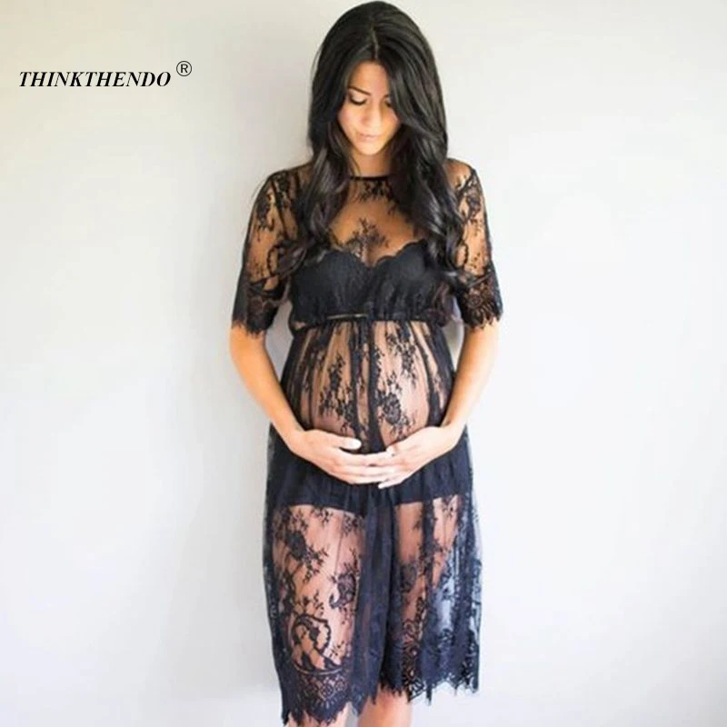 Dantela Femeile Gravide Rochii Maxi Rochie de Maternitate Recuzită Fotografie sedinta Foto vestidos 2020 moda 1