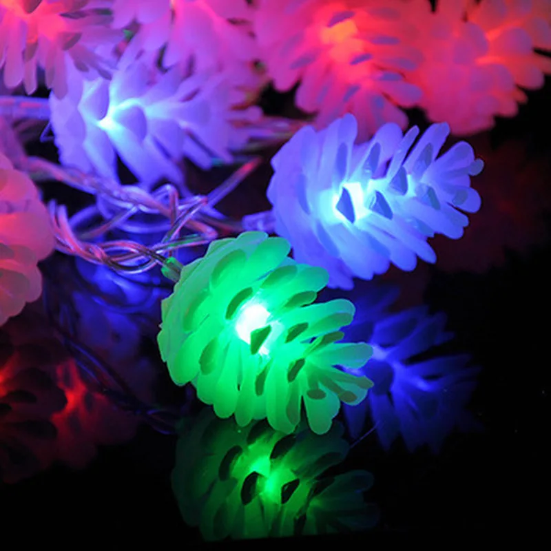 De crăciun, Conuri de Pin LED Șir de Lumini cu Baterii lanterne de Interior Decor în aer liber pentru Acasă Petrecerea de Nunta Grădină 1