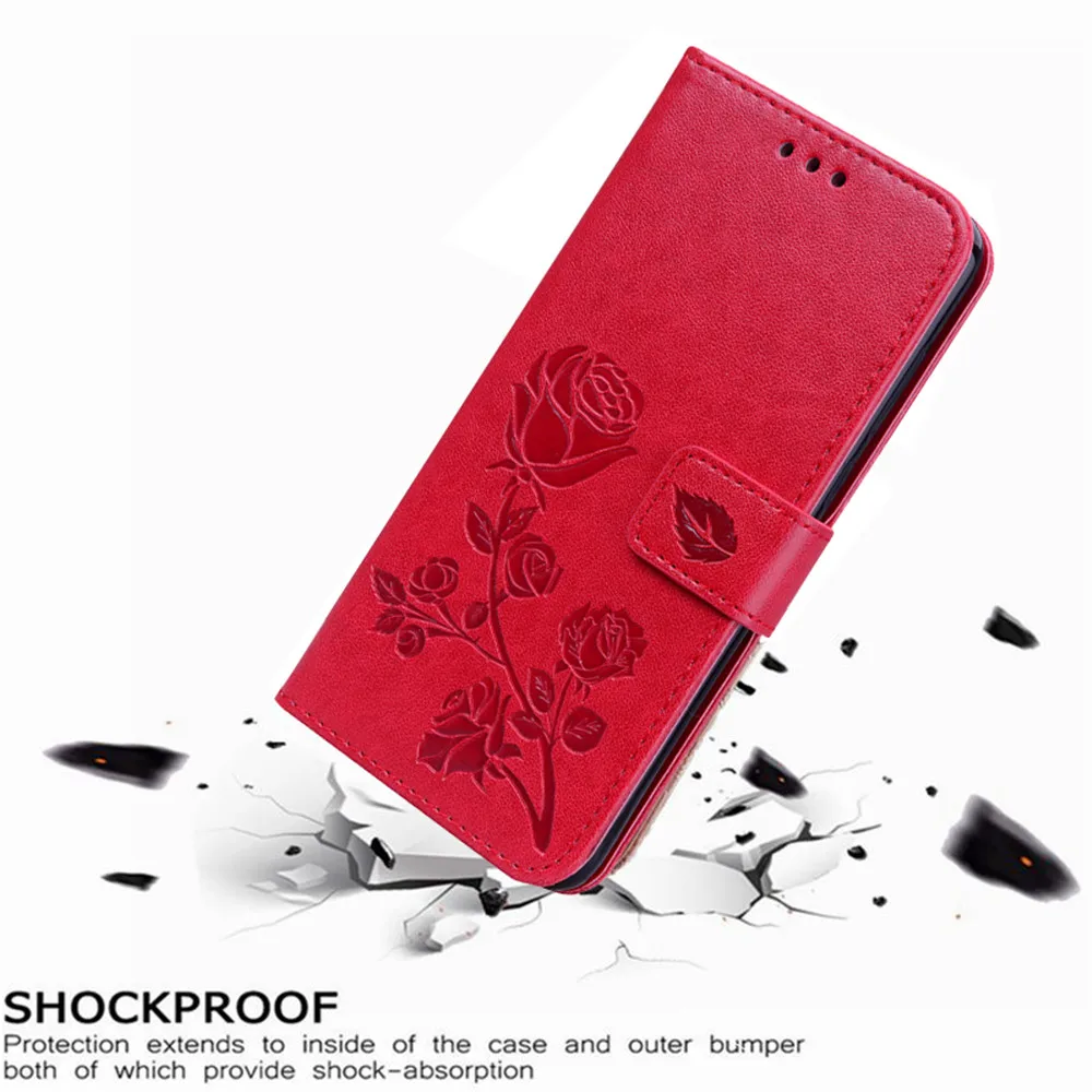 De lux Piele Flip Carte stil de Caz pentru Xiaomi Redmi 4A Floare Trandafir Portofel Stand Cartelei Caz Telefon Sac coque 1