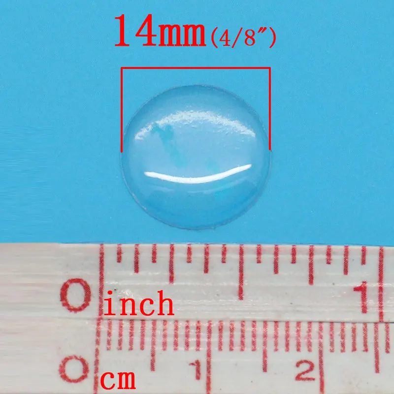 Doreen Cutie de Rășină Autocolant Cobochons Epoxidice Cupole Rotunde Clar 14mm Dia. Pentru DIY Bijuterii Accesorii,1 Foaie (aproximativ 140 Buc) 1