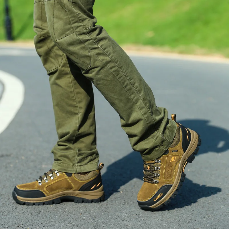 Drumeții Pantofi pentru Bărbați Armata Verde Mens Pantofi de Mers pe jos de Munte Non-alunecare de Cauciuc în aer liber, Deal Bărbați Drumeții Pantofi Piele Barbati Adidasi 1
