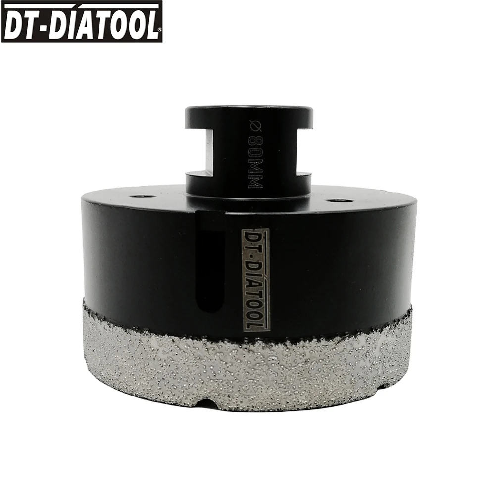 DT-DIATOOL 1 buc Uscat de Calitate Profesională Diamant burghie freză de Foraj biți de bază pentru Porțelan M14 Diametru Filet 80mm 1