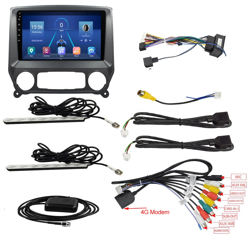 EKIY 8Core 4G LTE, IPS DSP Android 9.0 Pentru Chevrolet Silverado GMC Sierra-18 Radio Auto Multimedia GPS Navigatie DVD 1
