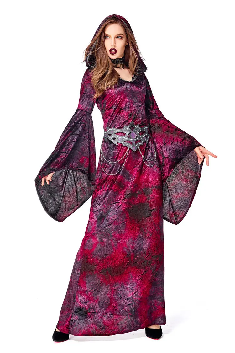Halloween Cosplay Costum pentru Femei de Epocă Medieval Printesa Cosplay Costum European vrăjitoare Rochie Fancy 1
