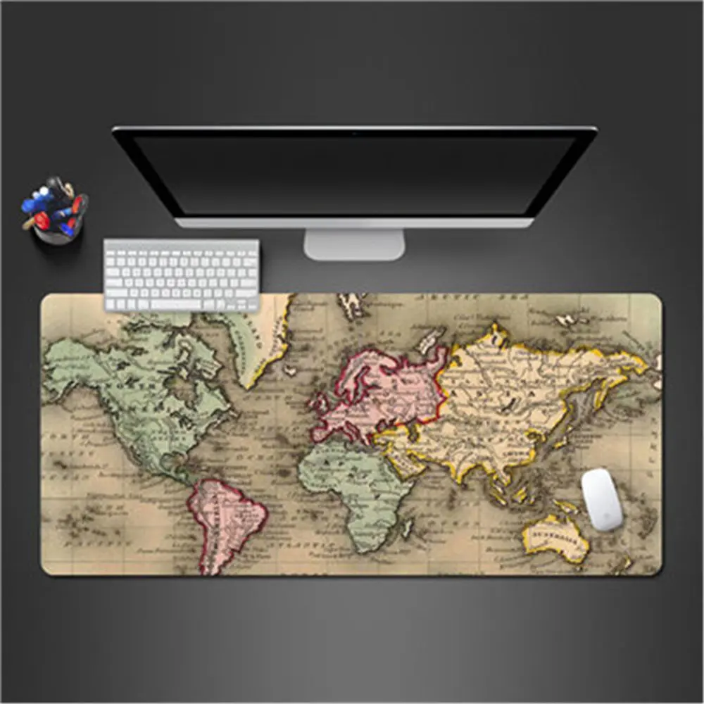 Harta lumii 800x300x2 Mouse Pad Gamer Mat de Înaltă Calitate Joc de Calculator de Birou Padmouse Tastatura Mari Covoare de Joc Mousepad de Gaming 1