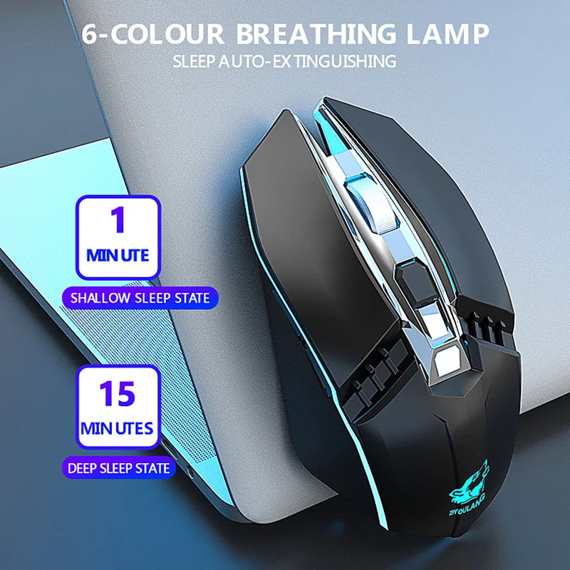 High-end Optical Mouse de Gaming Profesionist de Joc fără Fir Mouse-ul Reîncărcabile LED Șoareci Optice Pentru PC 1