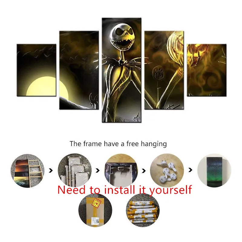 Home Decor de Perete de Arta Joc de Imagini Pentru Camera de zi HD Tipărite 5 Piese Dark Souls Panza II Pictura Cadru de Caractere Poster 1