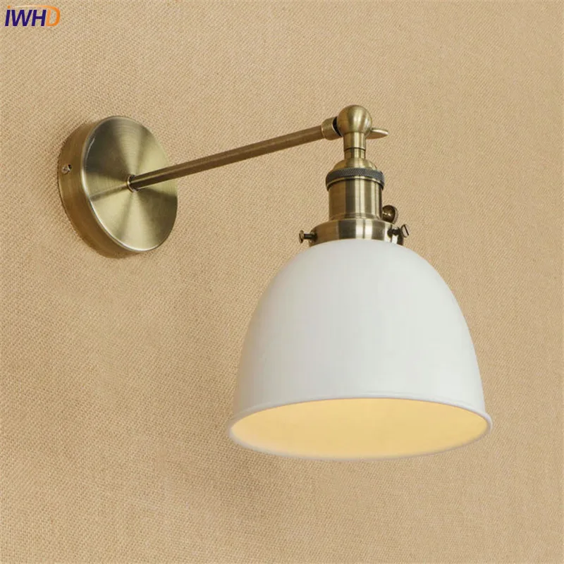 IWHD Alb Alamă Retro, Lumini de Perete Corpuri Sufragerie 4W LED Edison Scara Industrial Light Vintage Braț Lampă de Perete Lamparas 1