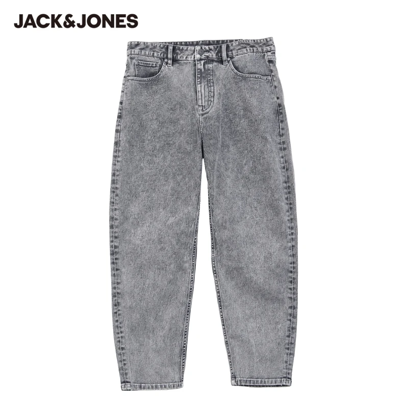 JackJones Barbati Vrac se Potrivi Culoare Pură Dificultate Spălat Casual Streetwear Blugi| 220332119 1